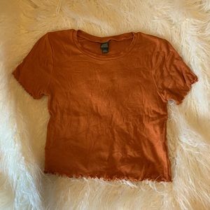 Cropped Burnt Orange shirt